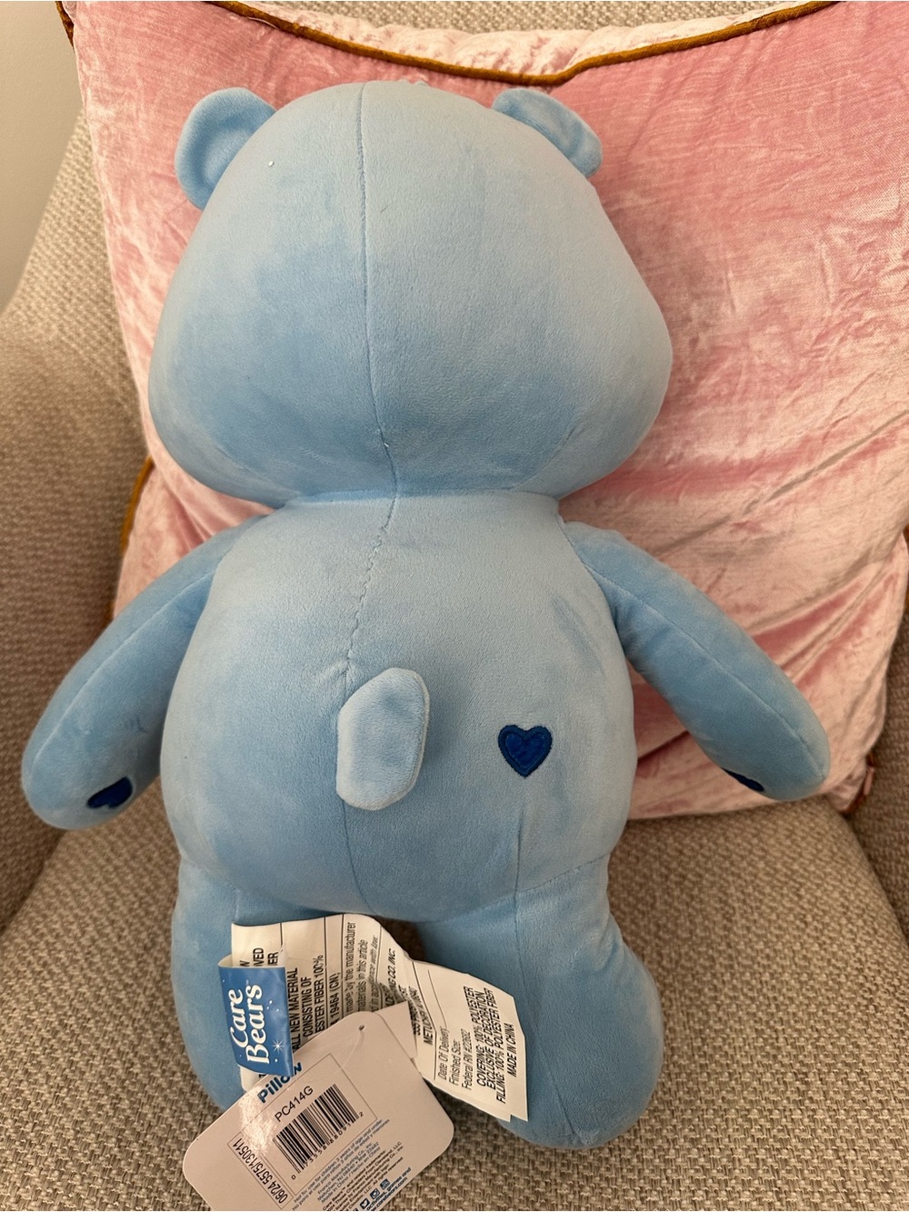Care Bears Blue Cloud Bear Plush - Light Blue Stuffed Toy/PILLOW - Picture 3 of 5